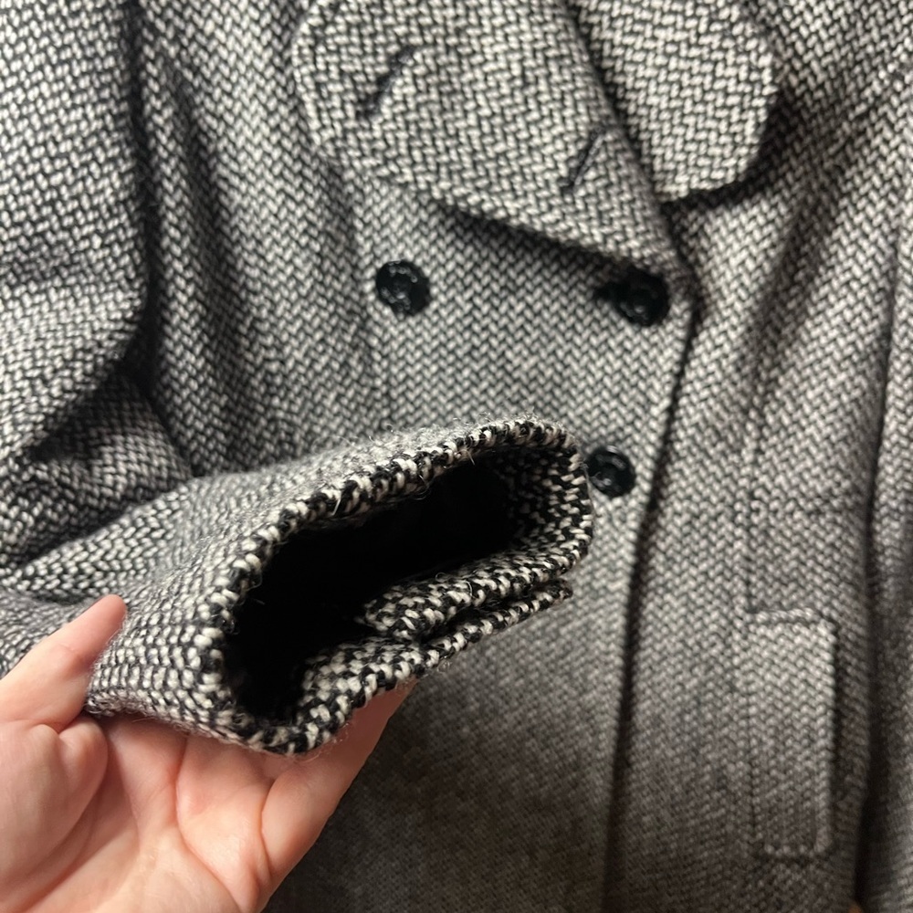GUESS Women's Tweed Wool Blend Double-breasted Peacoat (025) - Picture 4 of 11